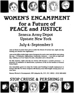 Women's Encampment for the Future of Peace and Justice Flyer 2