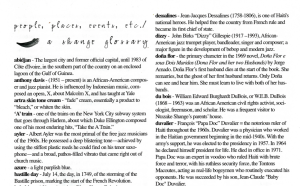 Lorraine Hansbury Theatre (LHT) bulletin: "A Shange Glossary" 