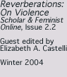 Scholar and Feminist Online, Elizabeth Castelli