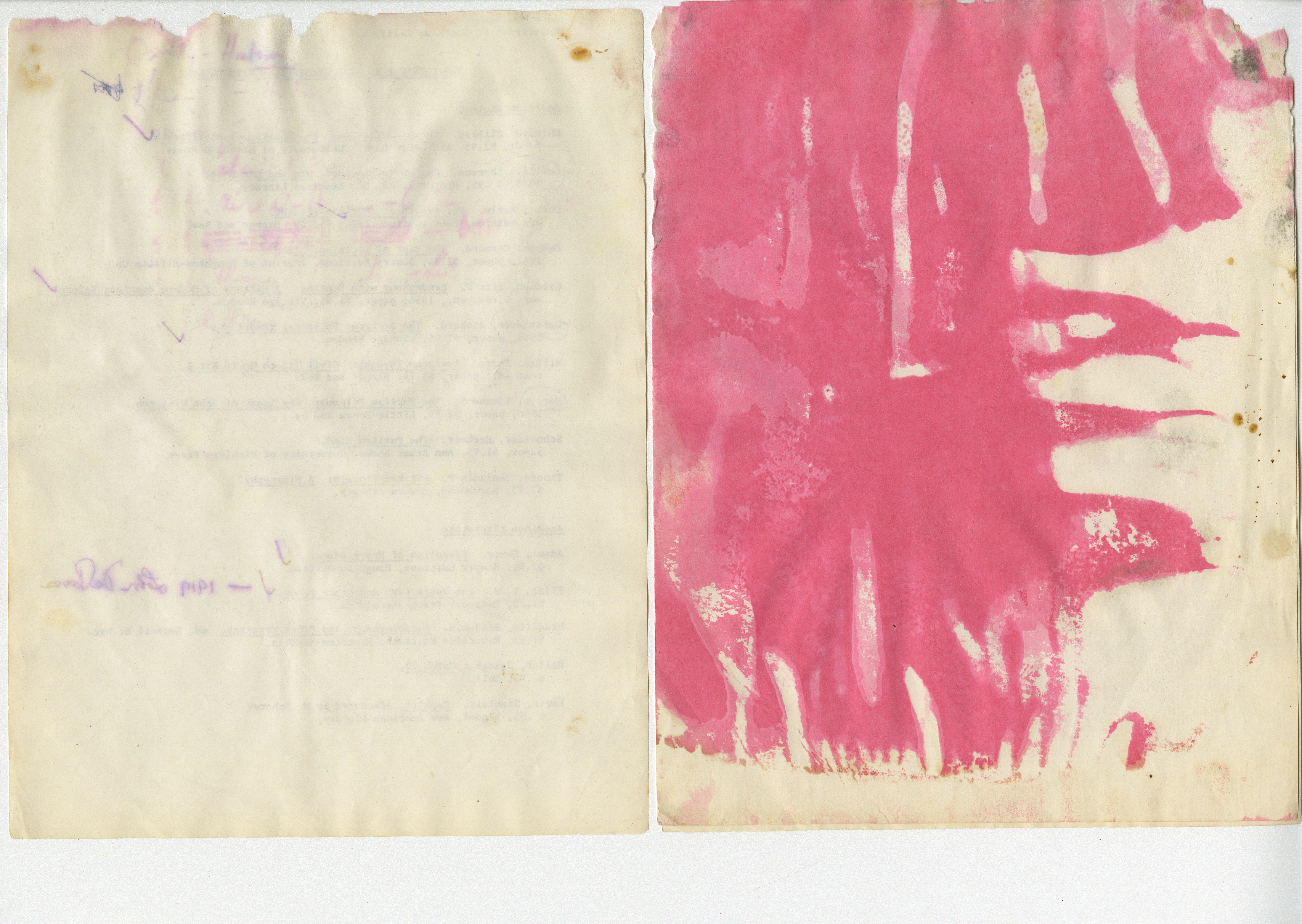 Scan of materials from Ntozake Shange's papers by Kiani Ned.