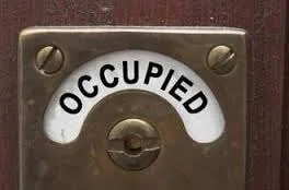 Occupied toilet