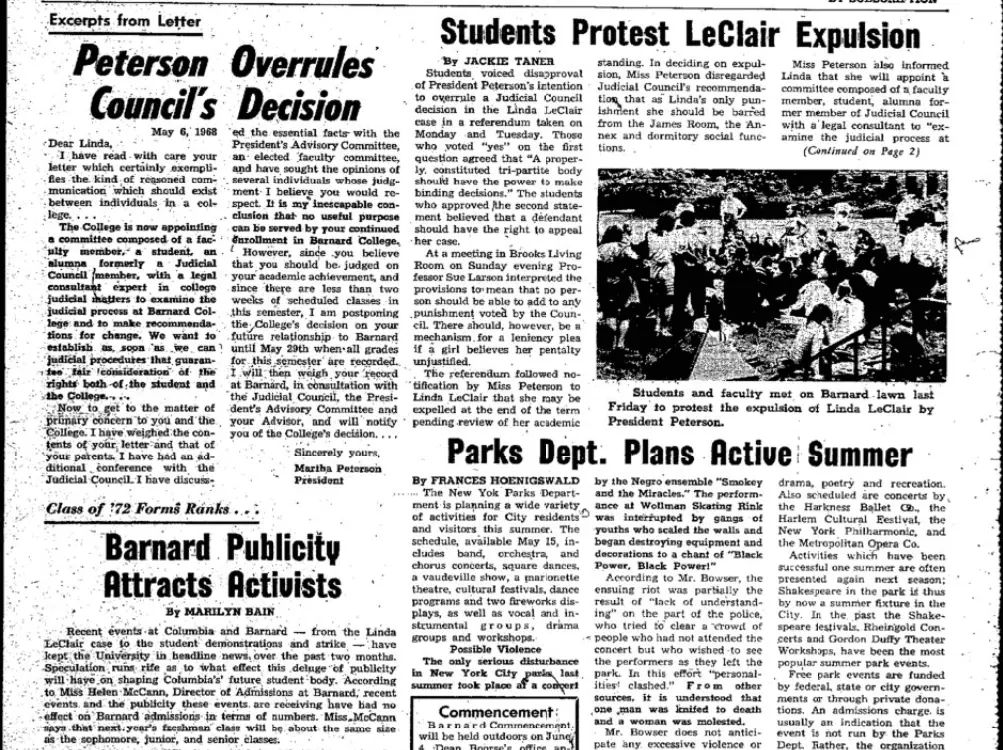 1968 protest newspaper cover