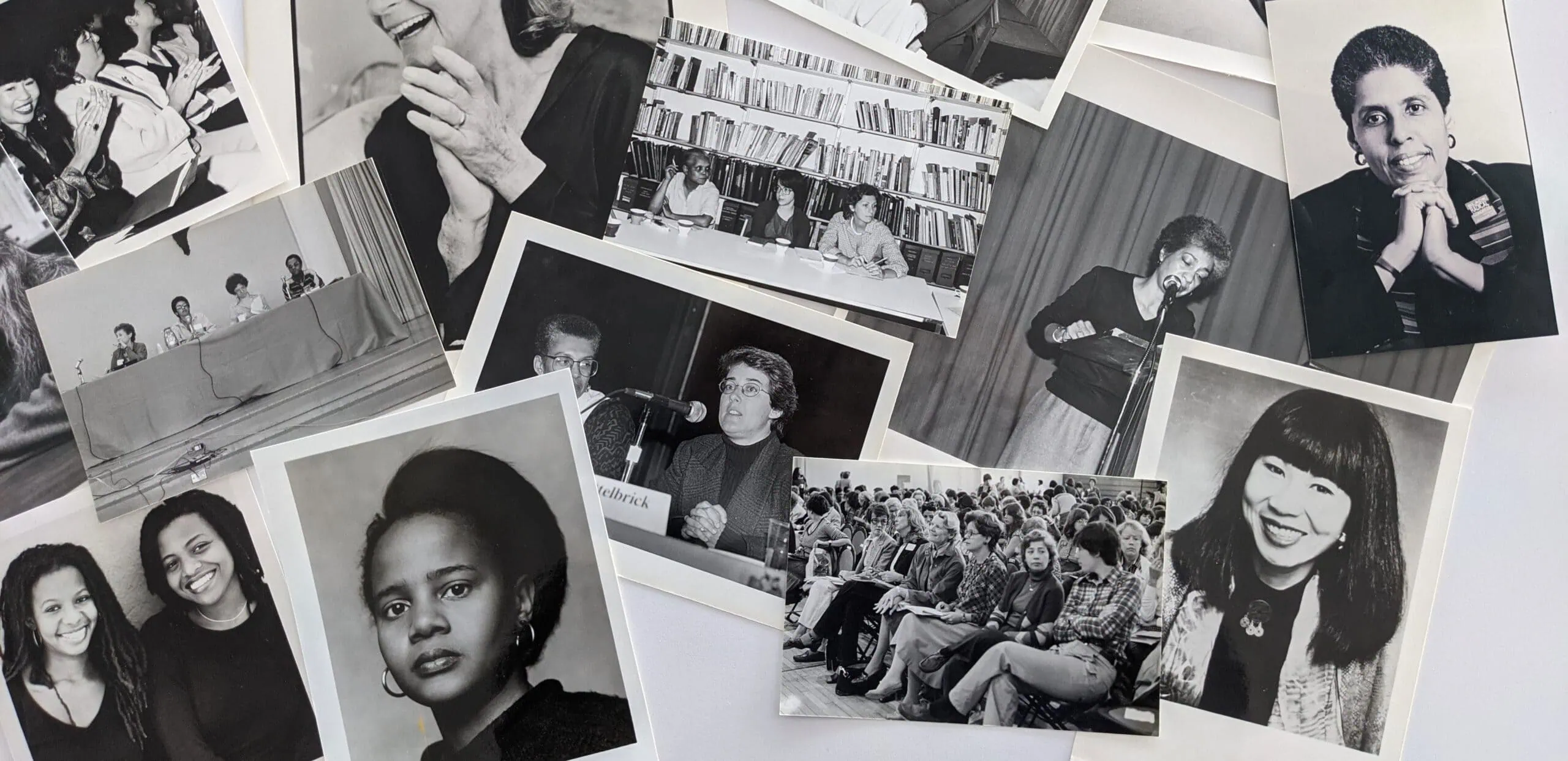 Diverse women speaking at panels, engaging in discussions, and participating in academic events at Barnard.