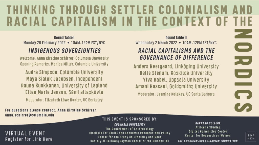 Diverse panels explore racial capitalism, indigenous sovereignty, and governance in colonial contexts.
