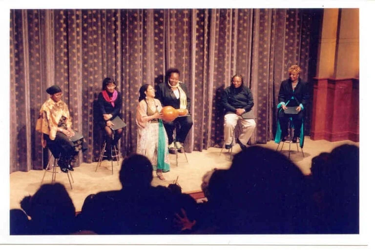 Diverse women speakers participate in a panel discussion on women's issues at Barnard Center for Research on Women.