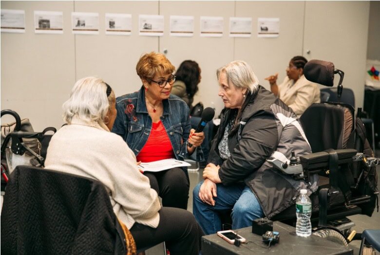 Accessible, inclusive discussion at Barnard Center for Research on Women.