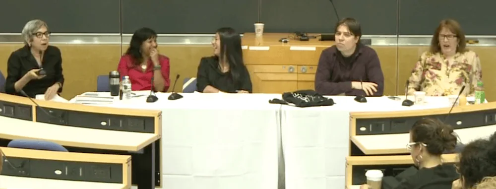 5 panelists seated for the The Coming (and Present) Funding Crisis in LGBT Work panel