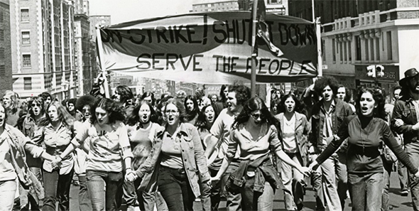 Barnard College Students on Strike 1972