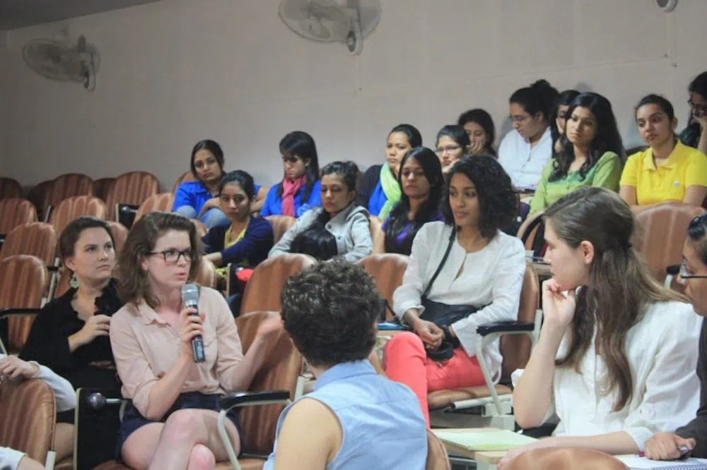 Group of students discussing