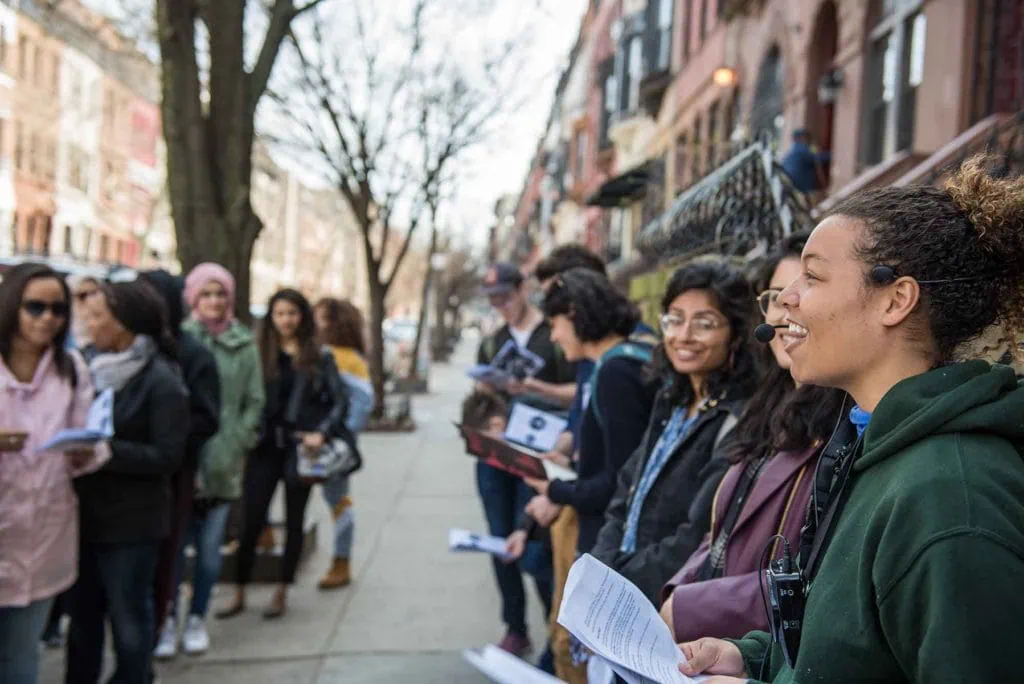 Asha Futterman leading the Radical Black Women Walking Tour, April 2019