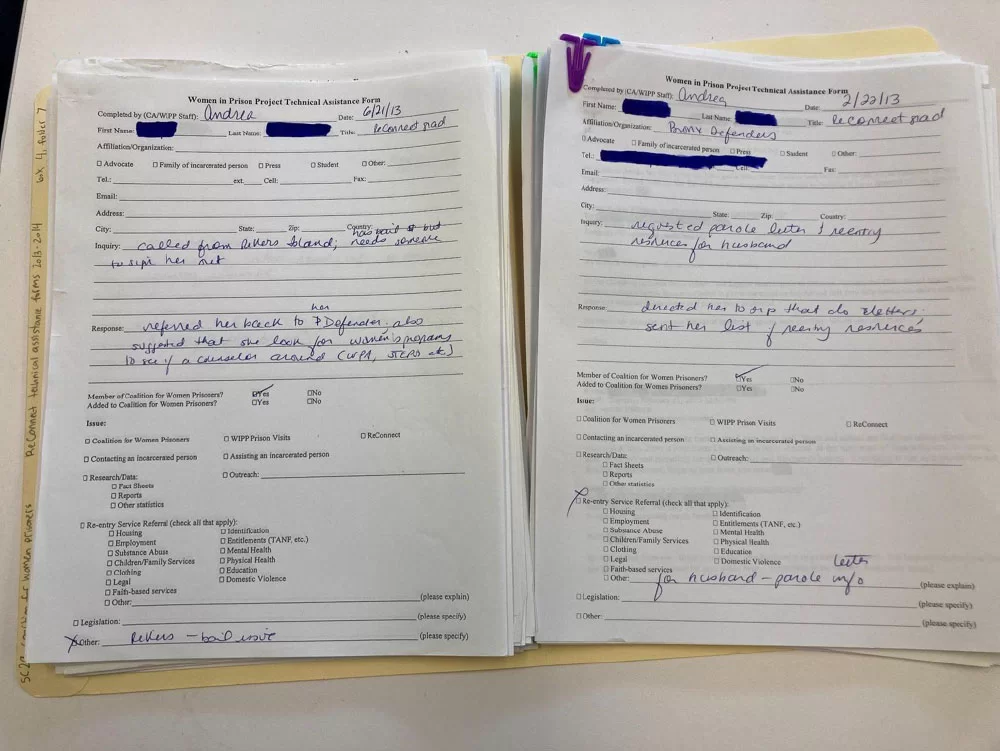 reconnect technical assistance forms